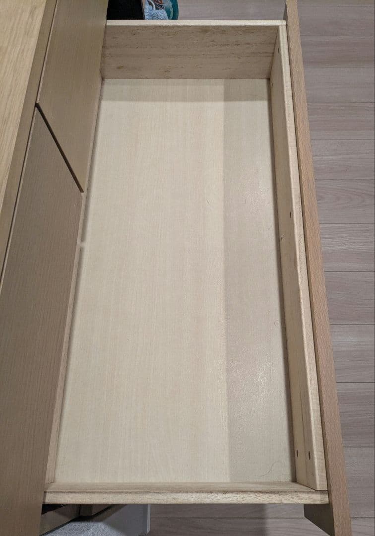 無印良品　木製チェスト　4段ワイド　オーク材
