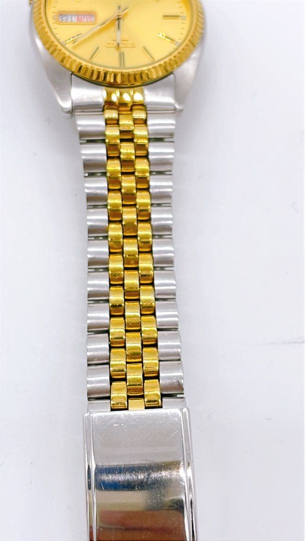 【稼働】SEIKO 5 7S26-0500 裏スケ デイデイト 状態良好