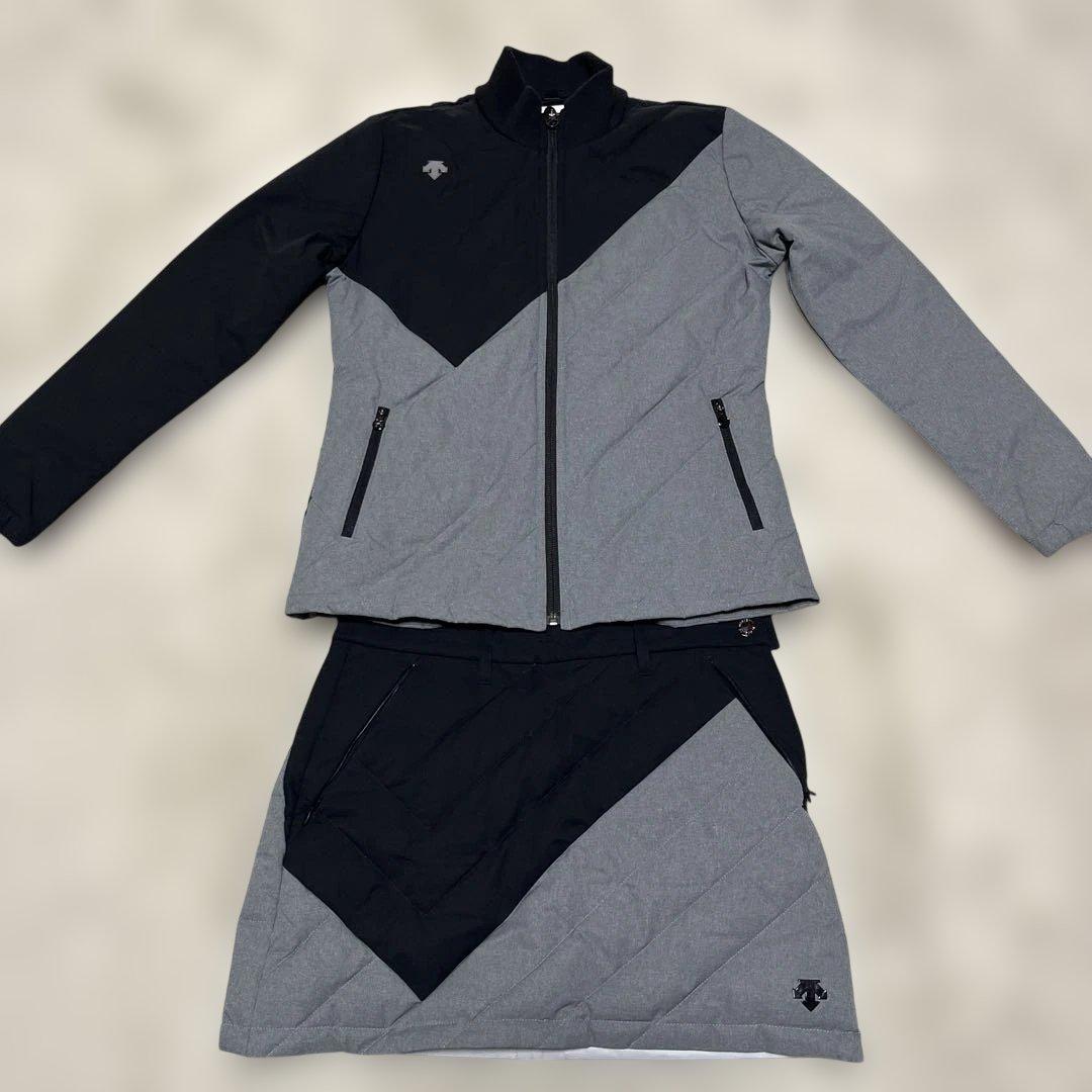 DESCENTE GOLF ジャケット スカートセット グレー/ブラック