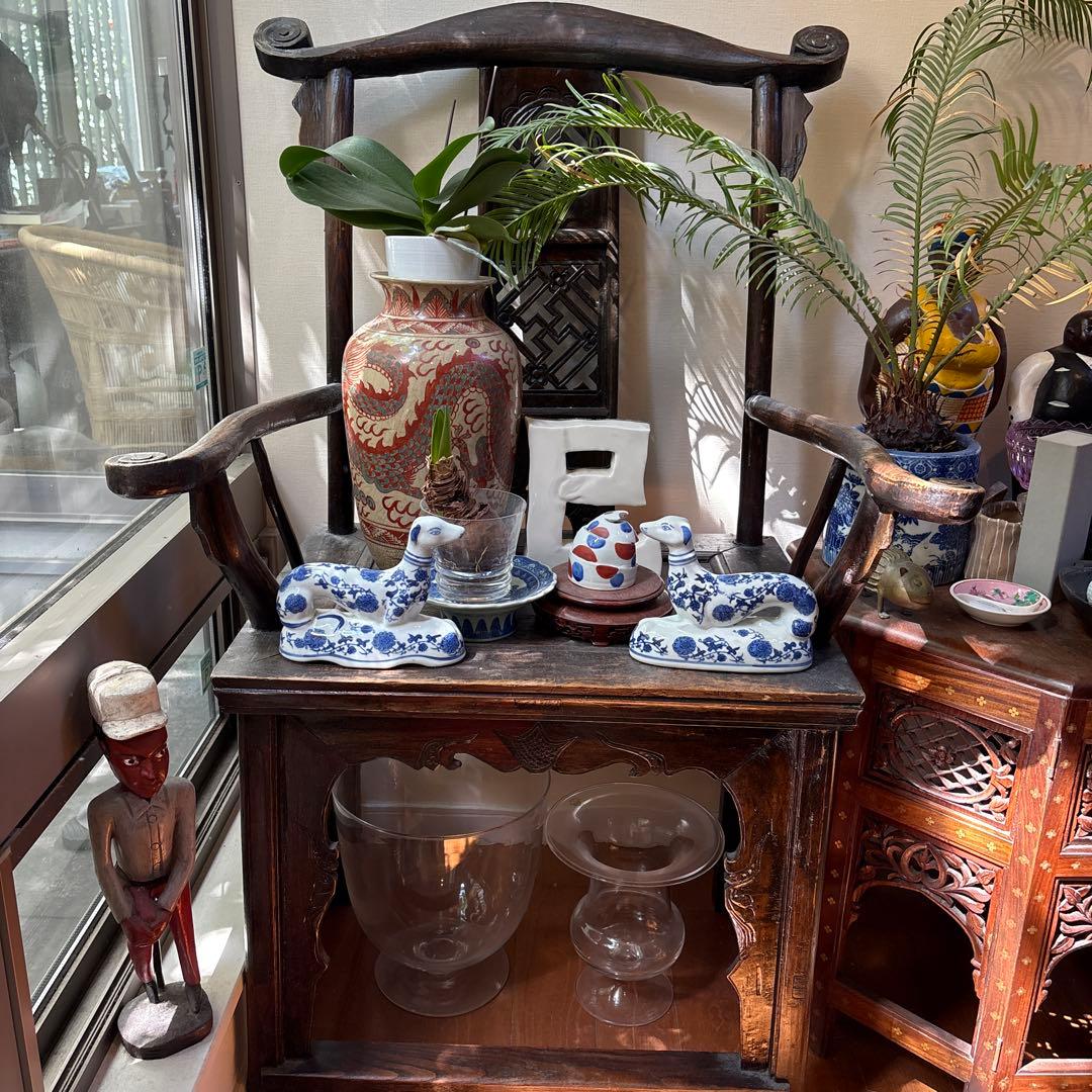 中華椅子　中国美術　唐木　アンティーク　ヴィンテージ　中国家具　② 素敵