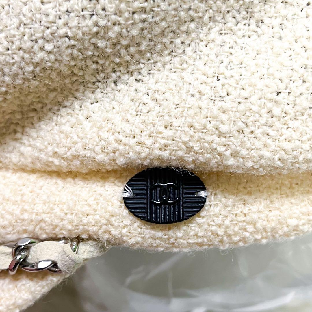 極美品 シャネル キャスケット ココマークプレート チェーン ウール