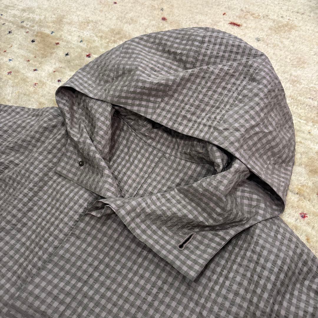 ヨーガンレール　コート　薄手　チェック柄　シルク100％