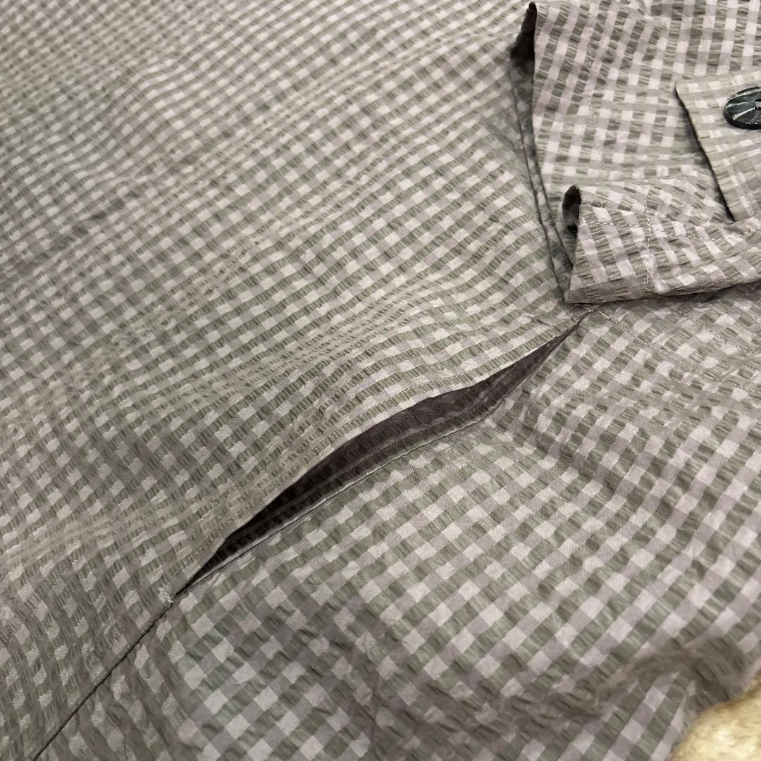 ヨーガンレール　コート　薄手　チェック柄　シルク100％