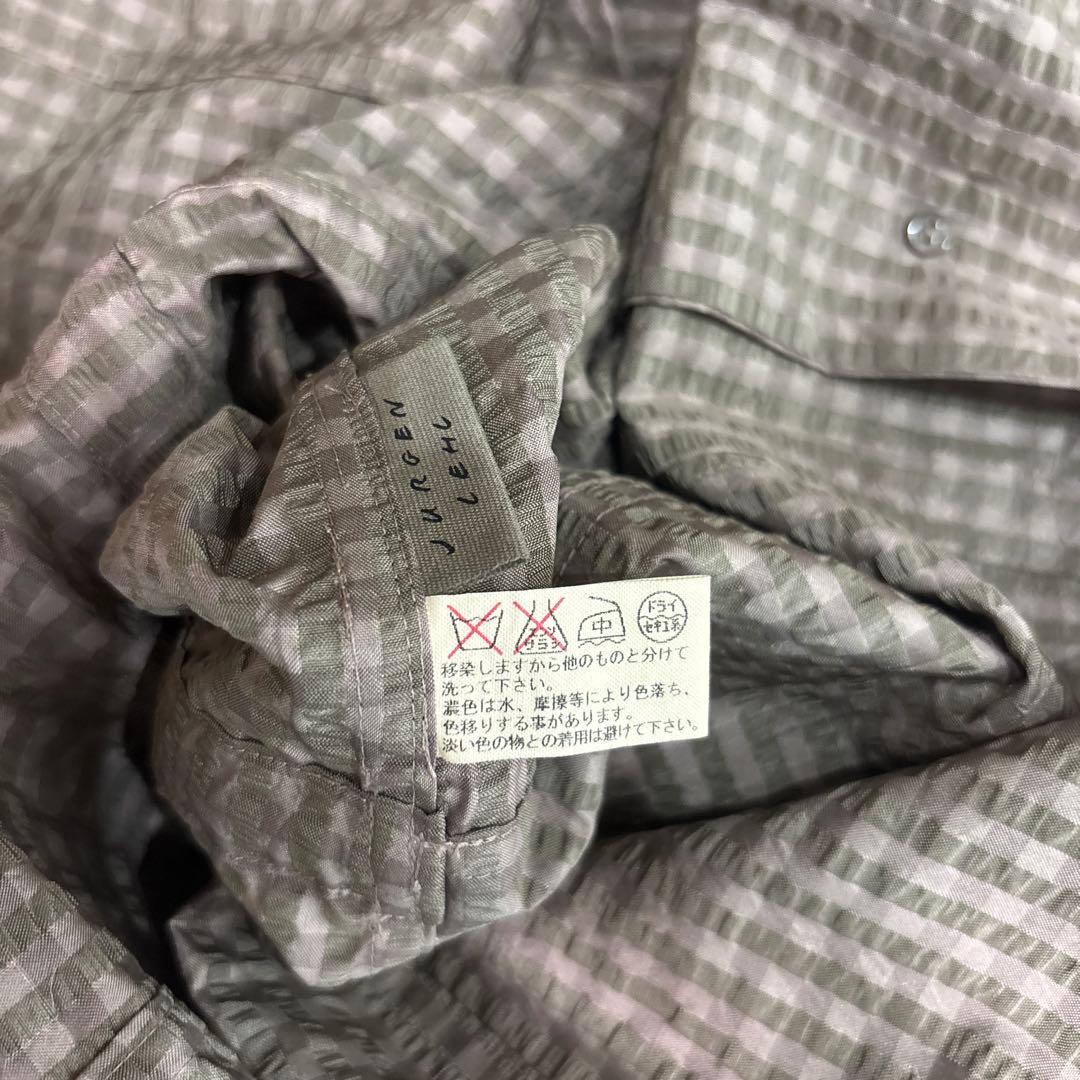 ヨーガンレール　コート　薄手　チェック柄　シルク100％