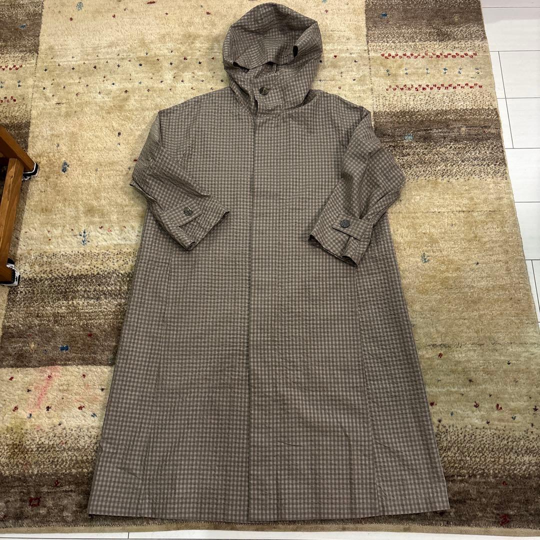 ヨーガンレール　コート　薄手　チェック柄　シルク100％