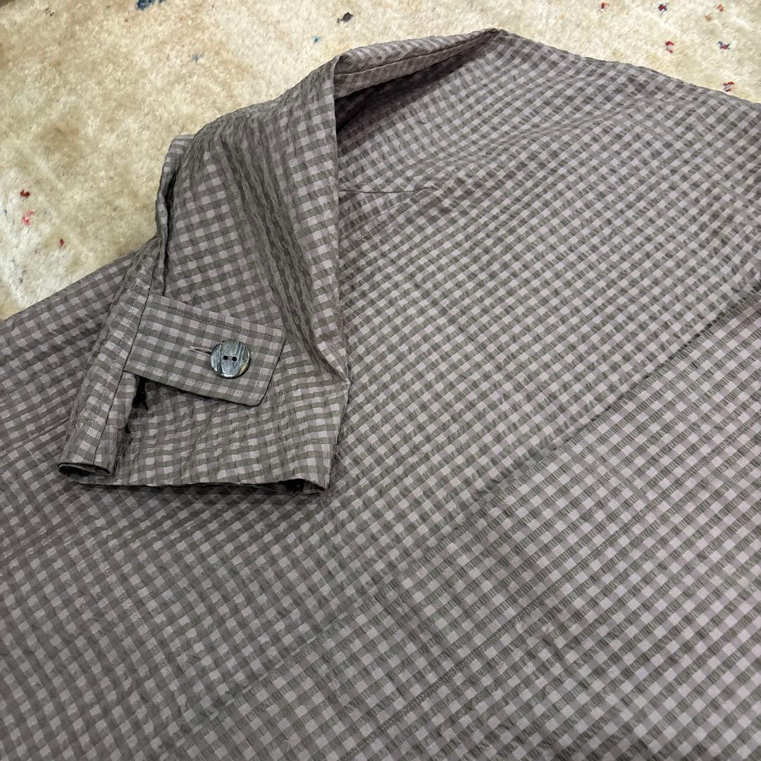 ヨーガンレール　コート　薄手　チェック柄　シルク100％