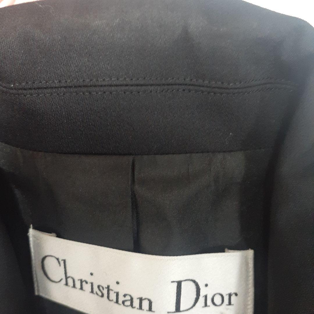 Christian Dior テーラードジャケット ダブル　シルク混　9号