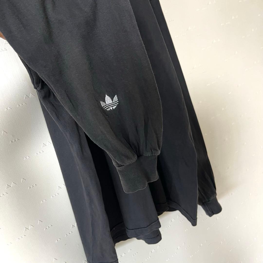 カナダ製 古着 90's アディダス 両面プリント ロンT Tシャツ 常田大希