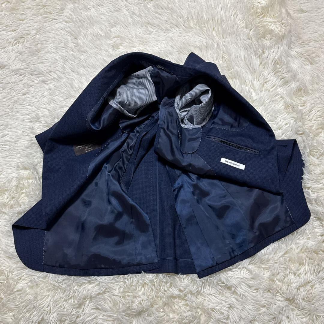 スーツカンパニー　高級カノニコ社製生地　スーツ上下　ネイビー　A5