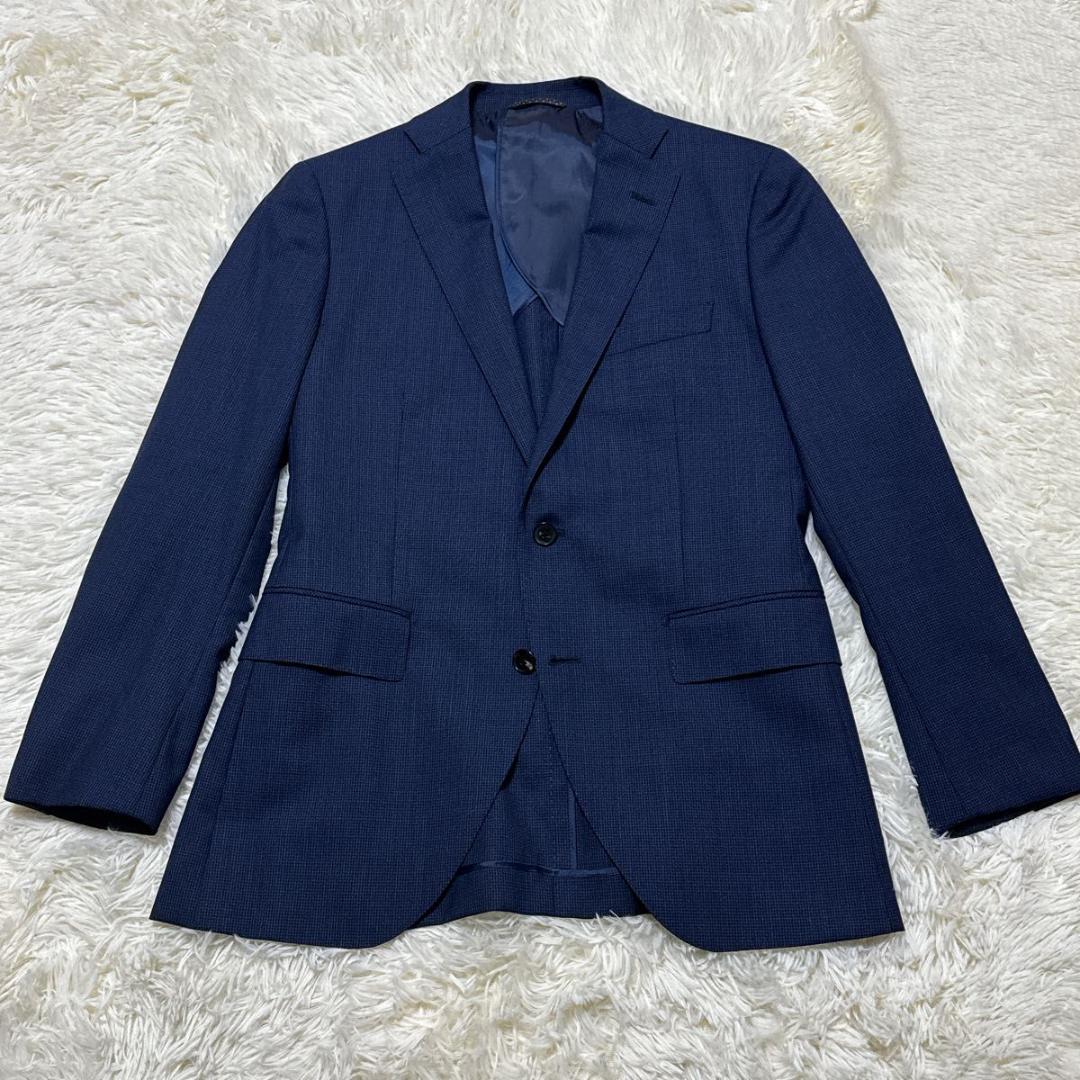 スーツカンパニー　高級カノニコ社製生地　スーツ上下　ネイビー　A5