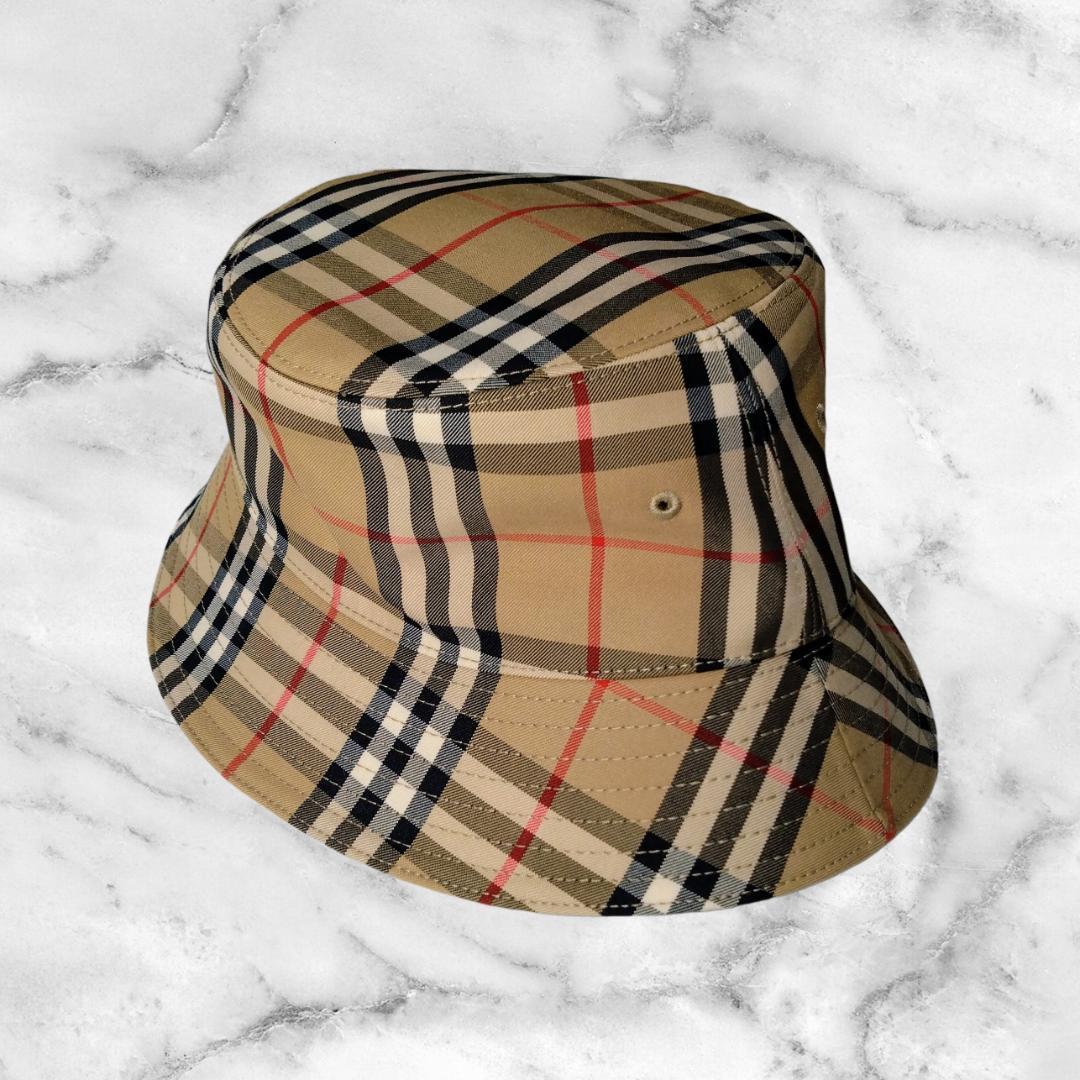 【タグなし未使用】バーバリーロンドン バケットハット ノバチェック柄 ベージュ
