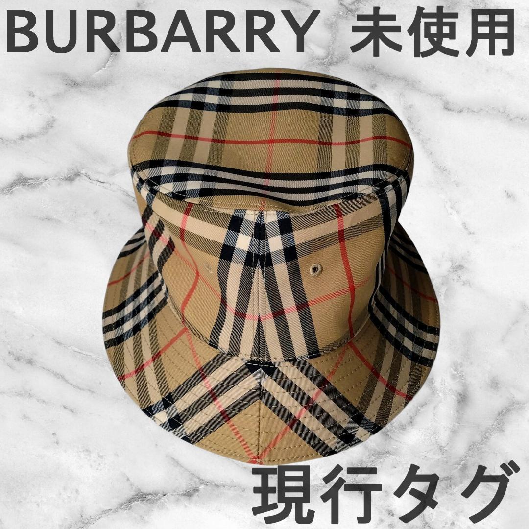 【タグなし未使用】バーバリーロンドン バケットハット ノバチェック柄 ベージュ