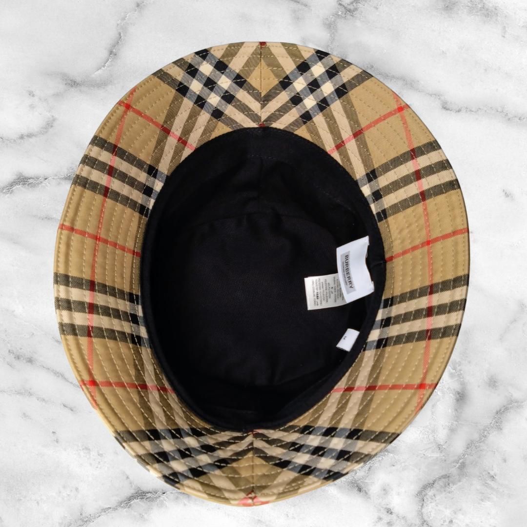 【タグなし未使用】バーバリーロンドン バケットハット ノバチェック柄 ベージュ