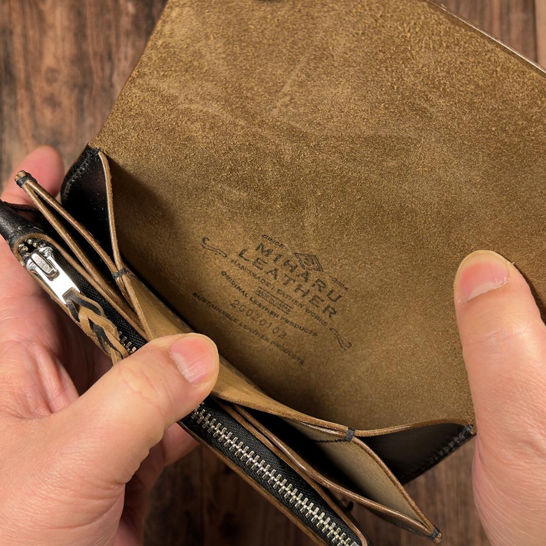 ホースバット・茶芯ブラック・ロングトラッカーウォレット – レザー長財布