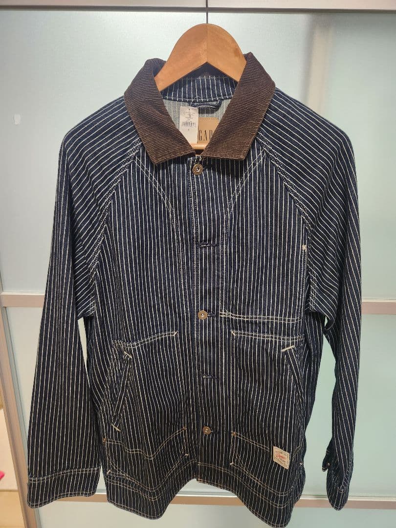 GAP ストライプ デニム カバーオール