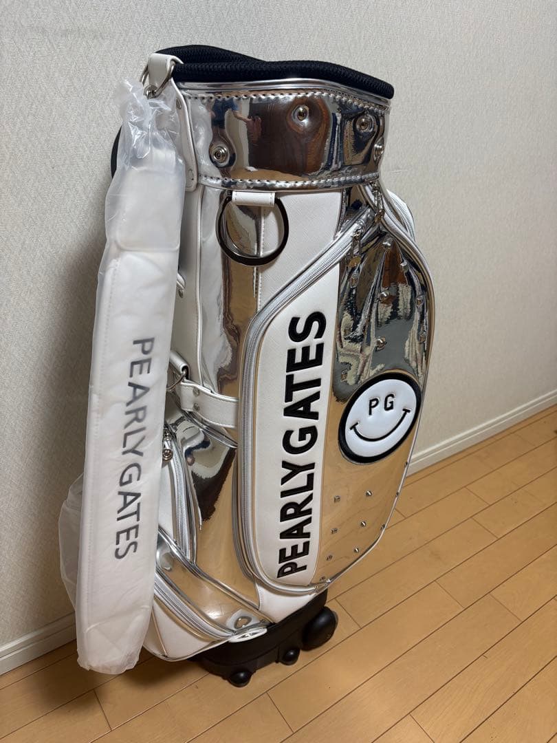 PEARLY GATES キャディバッグ シルバー/ホワイト