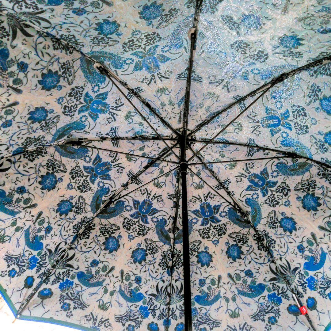 【未使用】V&A　傘　ウィリアムモリス　いちご泥棒　ジャガード織