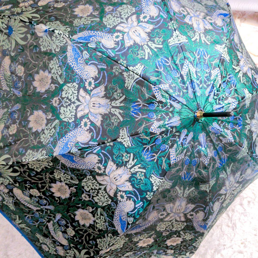 【未使用】V&A　傘　ウィリアムモリス　いちご泥棒　ジャガード織