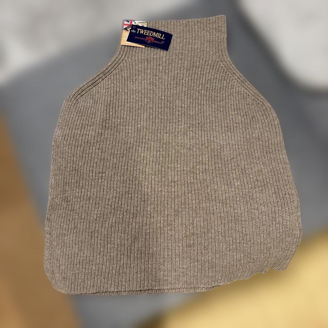 TWEEDMILL 五明祐子さんコラボ ニットポンチョ ベージュ