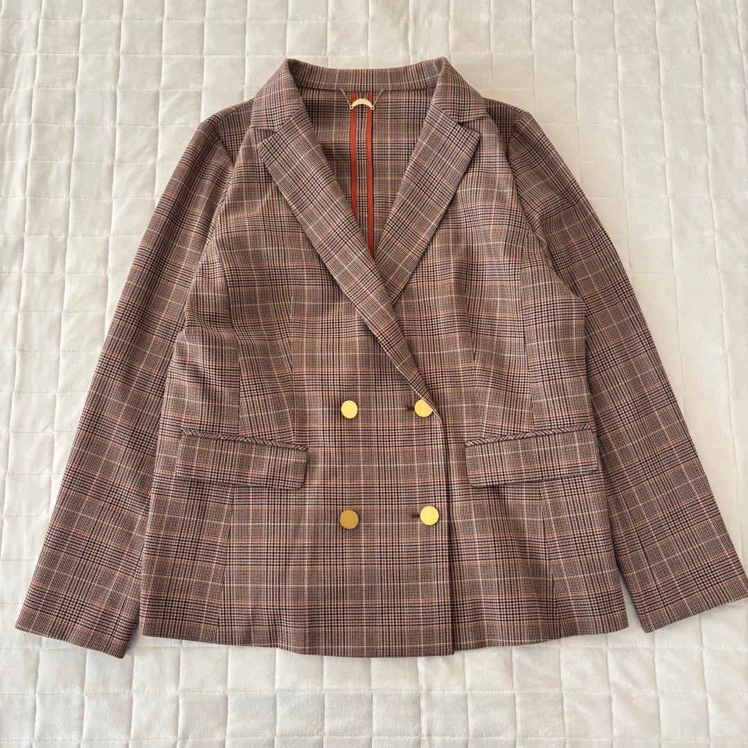 極美品！Rose Tiaraローズティアラ（42）金釦ダブルボタンジャケット
