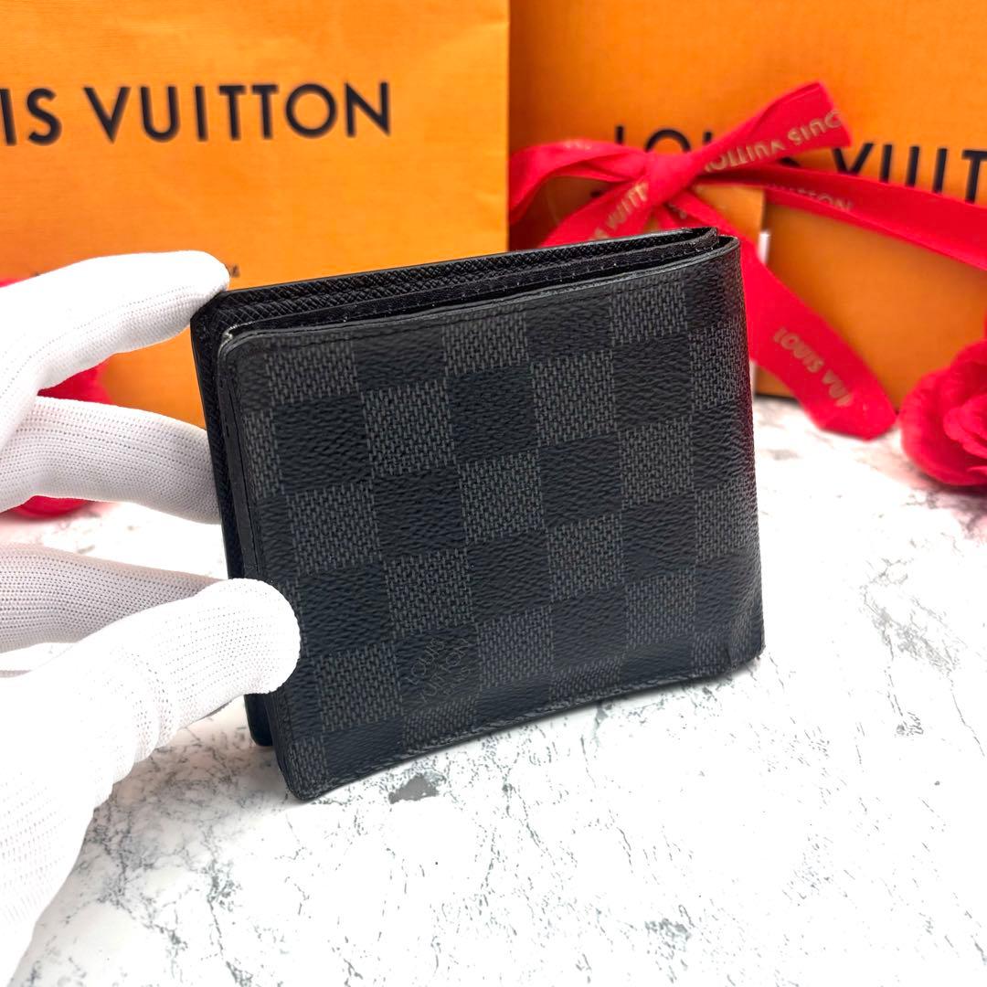 【新型モデル】 ルイヴィトン ダミエ グラフィット マルコ 折り財布