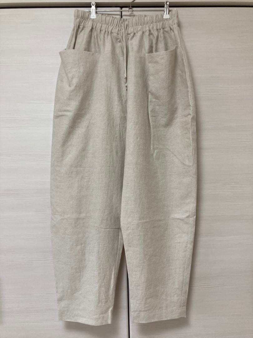 アトリエナルセ　コットンリネンサルエルパンツ(キナリ)