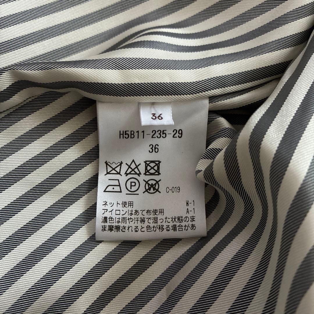 マッキントッシュ チェスターコート ロング 黒 裏地ストライプ