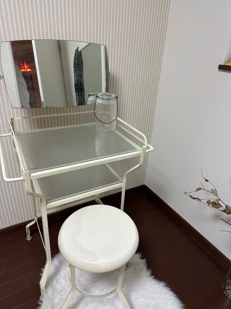 インダスドリアンデザイン　ディンプルガラスミラー付き　ドレッサー&ツールセット