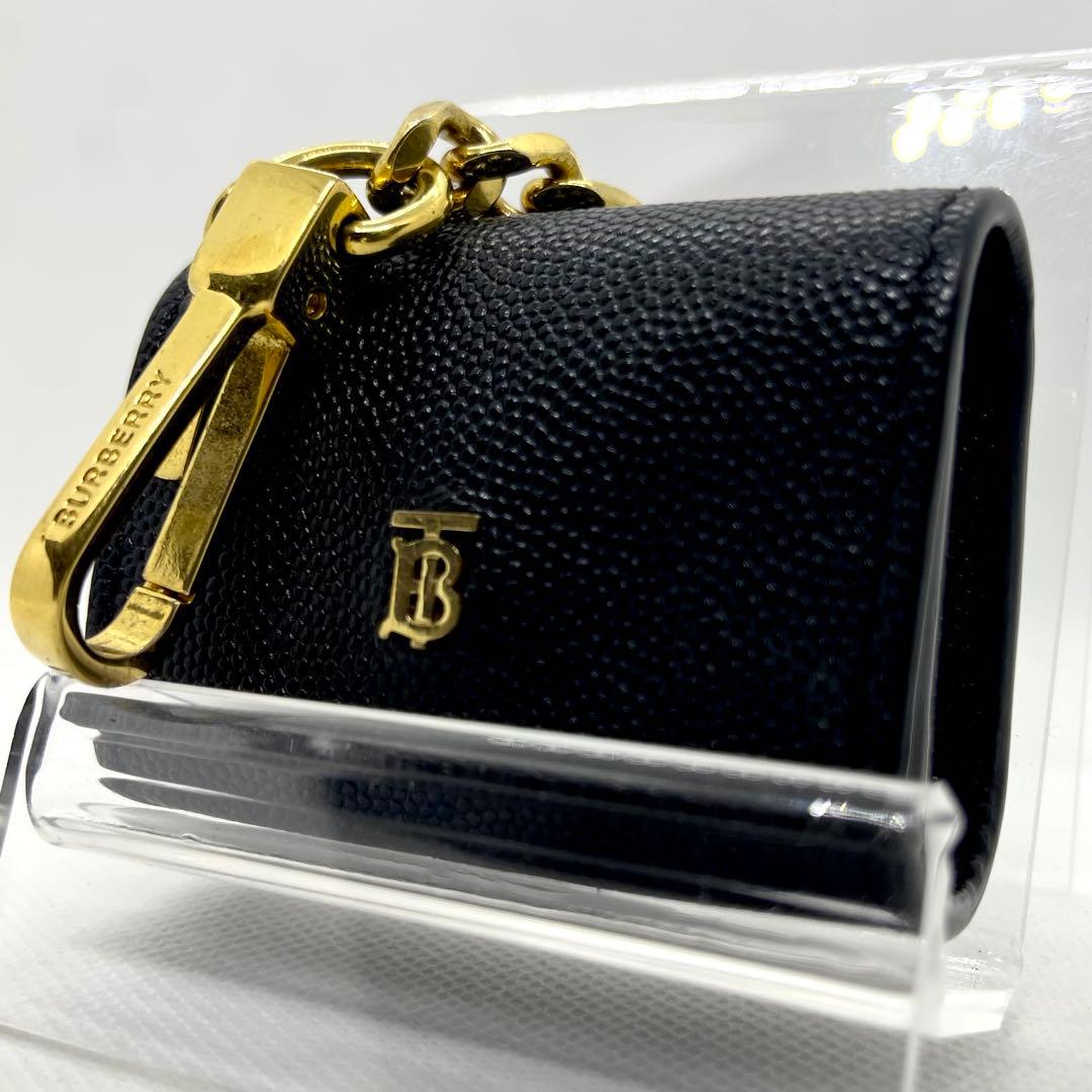 未使用級/現行✨バーバリー TB AirPods Pro ケース 本革 チェーン