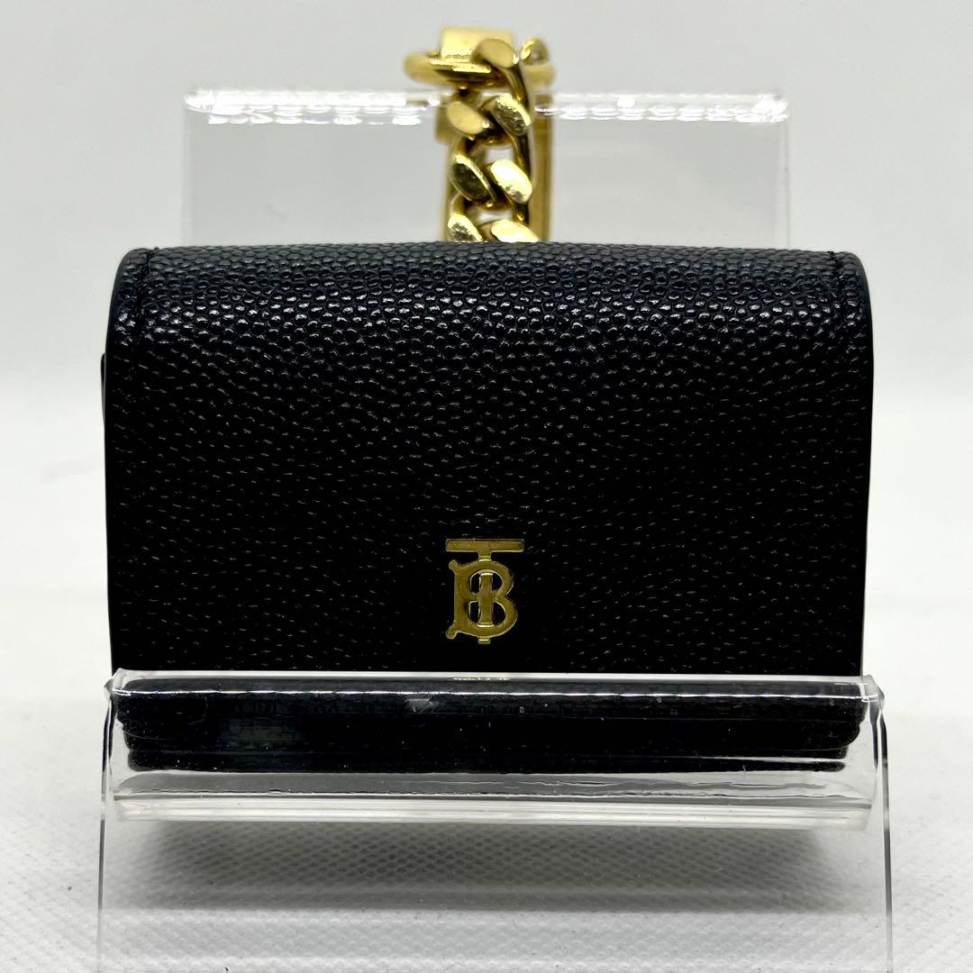 未使用級/現行✨バーバリー TB AirPods Pro ケース 本革 チェーン