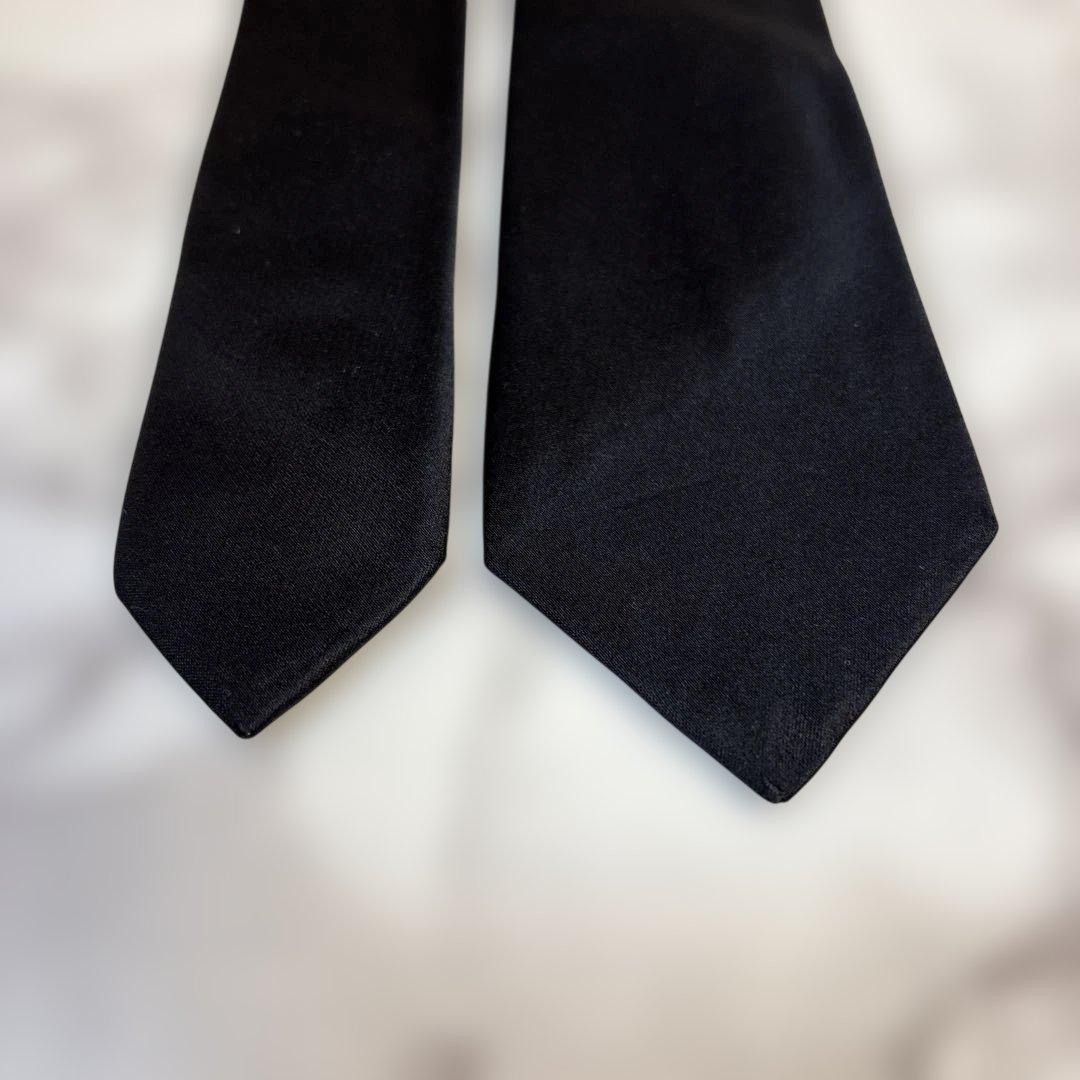 【レア✨】DIOR ネクタイ　ブラック　黒　ビー　蜂　ワンポイント　細身