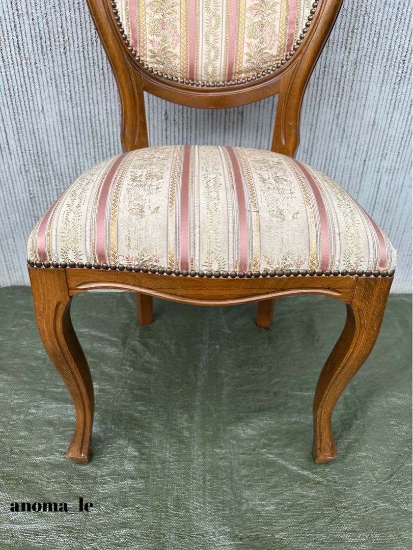 【ダイニングチェア】イタリア　木製　猫足　ロココ調　アンティークヴィンテージ◎