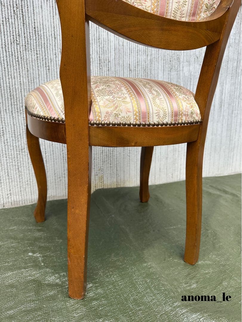 【ダイニングチェア】イタリア　木製　猫足　ロココ調　アンティークヴィンテージ◎