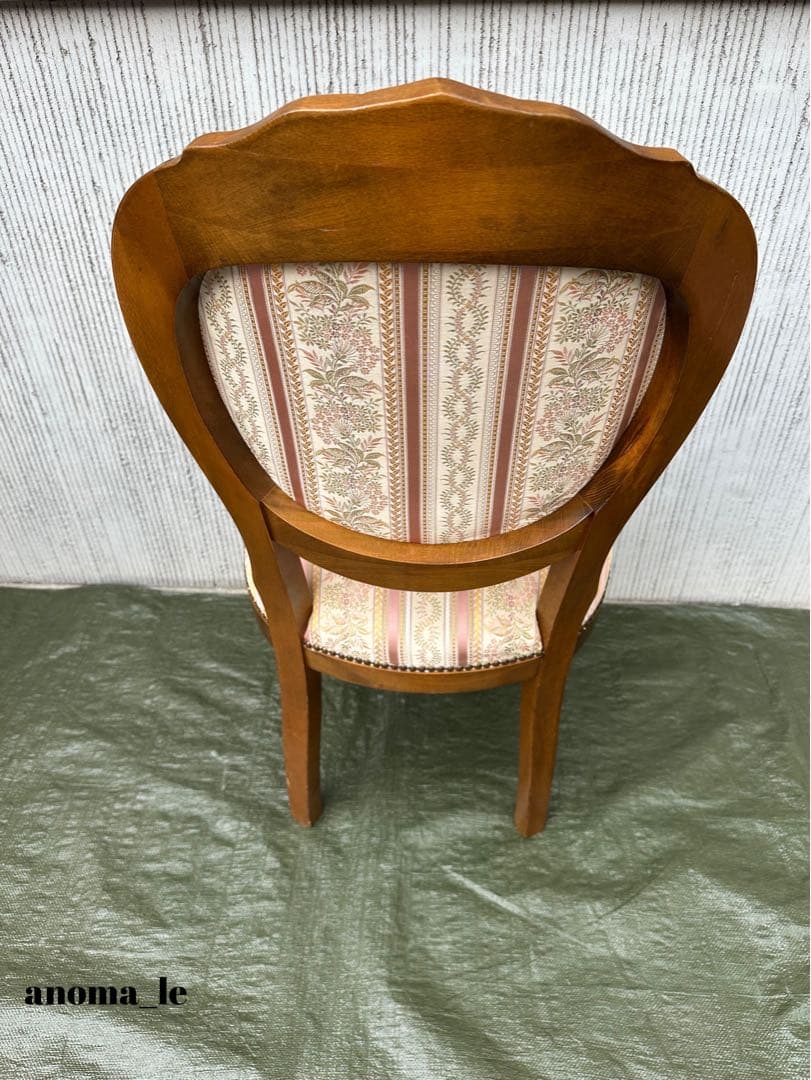 【ダイニングチェア】イタリア　木製　猫足　ロココ調　アンティークヴィンテージ◎