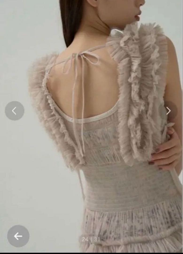 (新品)Snidel ボリュームチュールワン ピース　ピンク