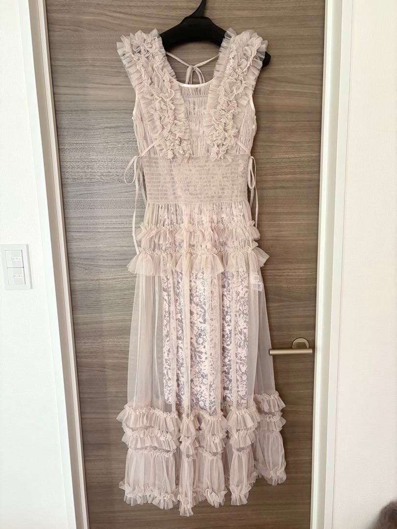 (新品)Snidel ボリュームチュールワン ピース　ピンク