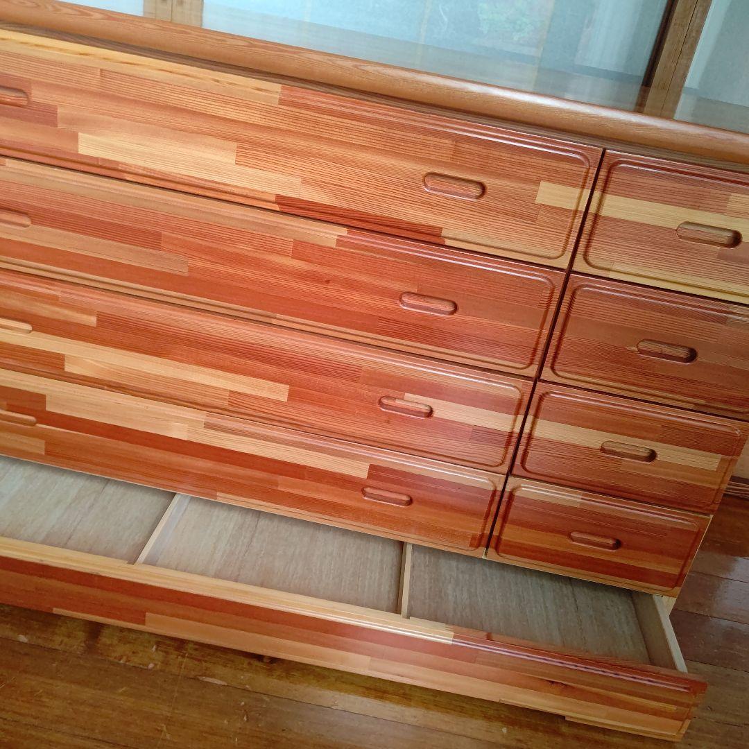 値下げ！ナチュラルウッド　木製チェスト　引き出し4段
