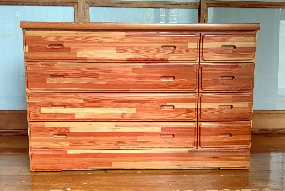 値下げ！ナチュラルウッド　木製チェスト　引き出し4段