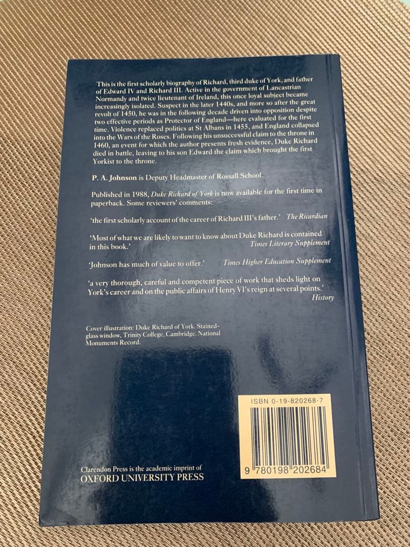 洋書 DUKE RICHARD OF YORK 1411-1460