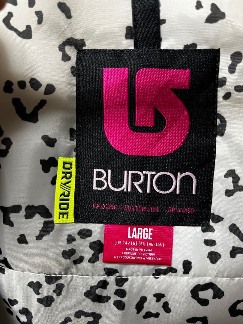 BURTON 紫色 スノーボードウェア フード付き　レディースＬ