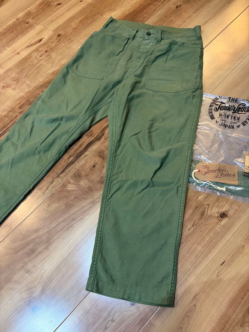 TENDERLOIN ファティーグトラウザーズ S オリーブ