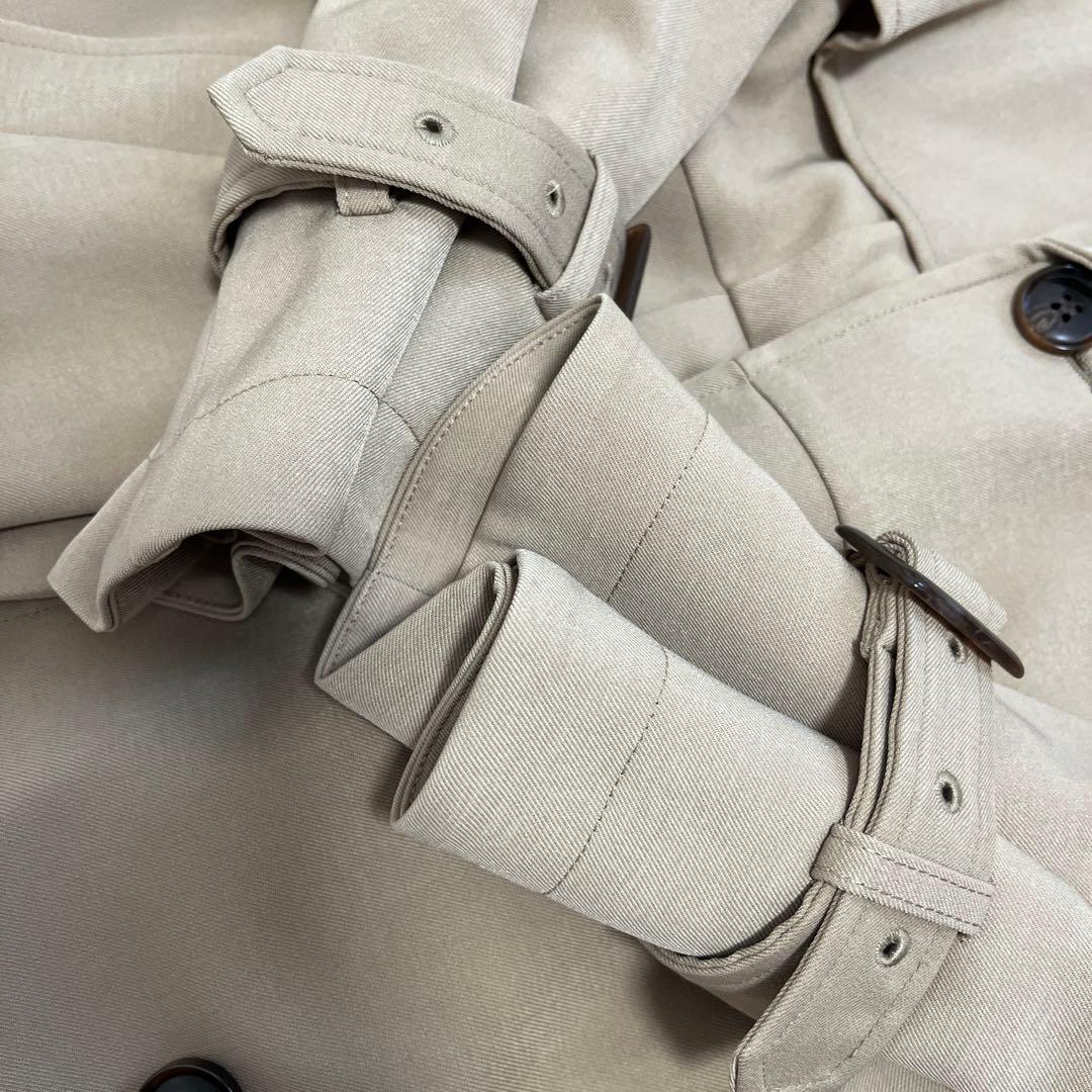 美品　cohina レザーライクカラートレンチコート　レギュラー　ベージュ