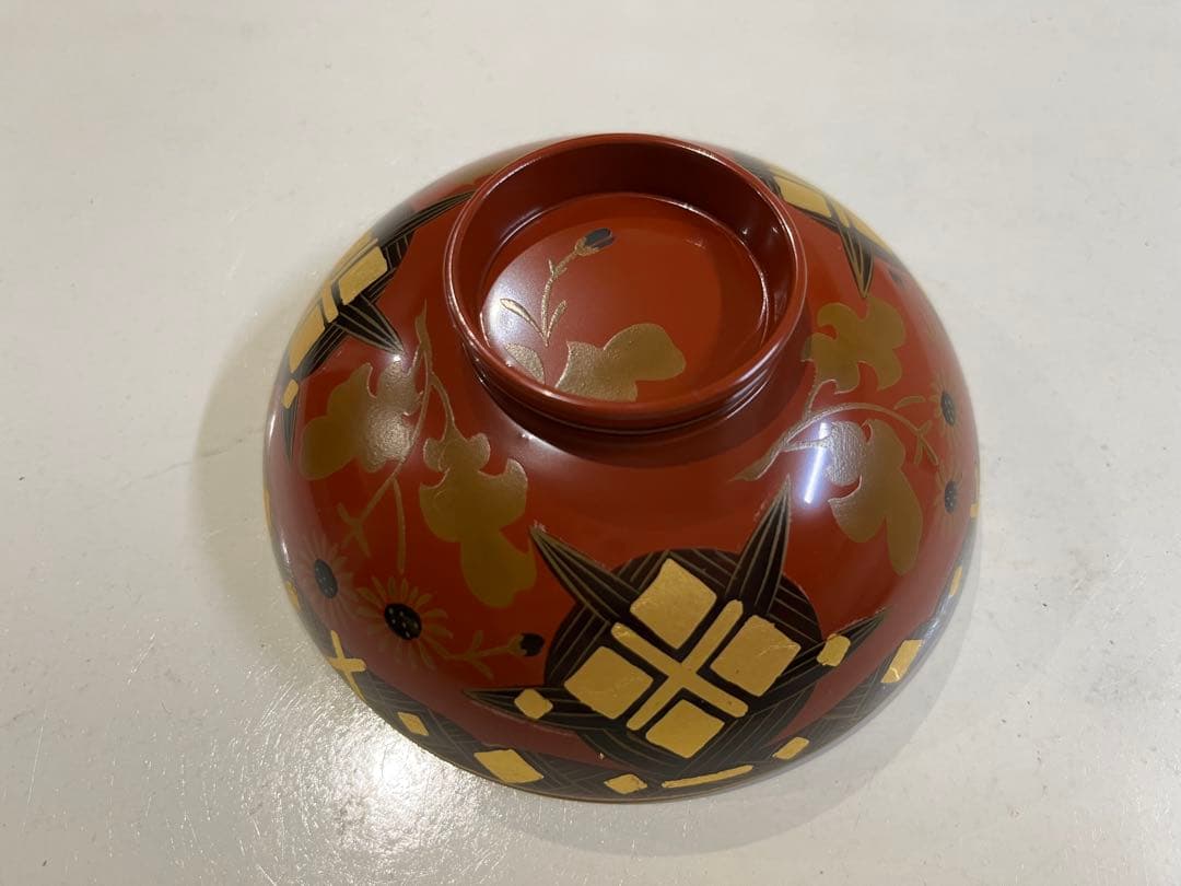 吸物椀　輪島塗木製　金箔　秀衡模様　浄法寺　蒔絵【写真の確認をお願いします】