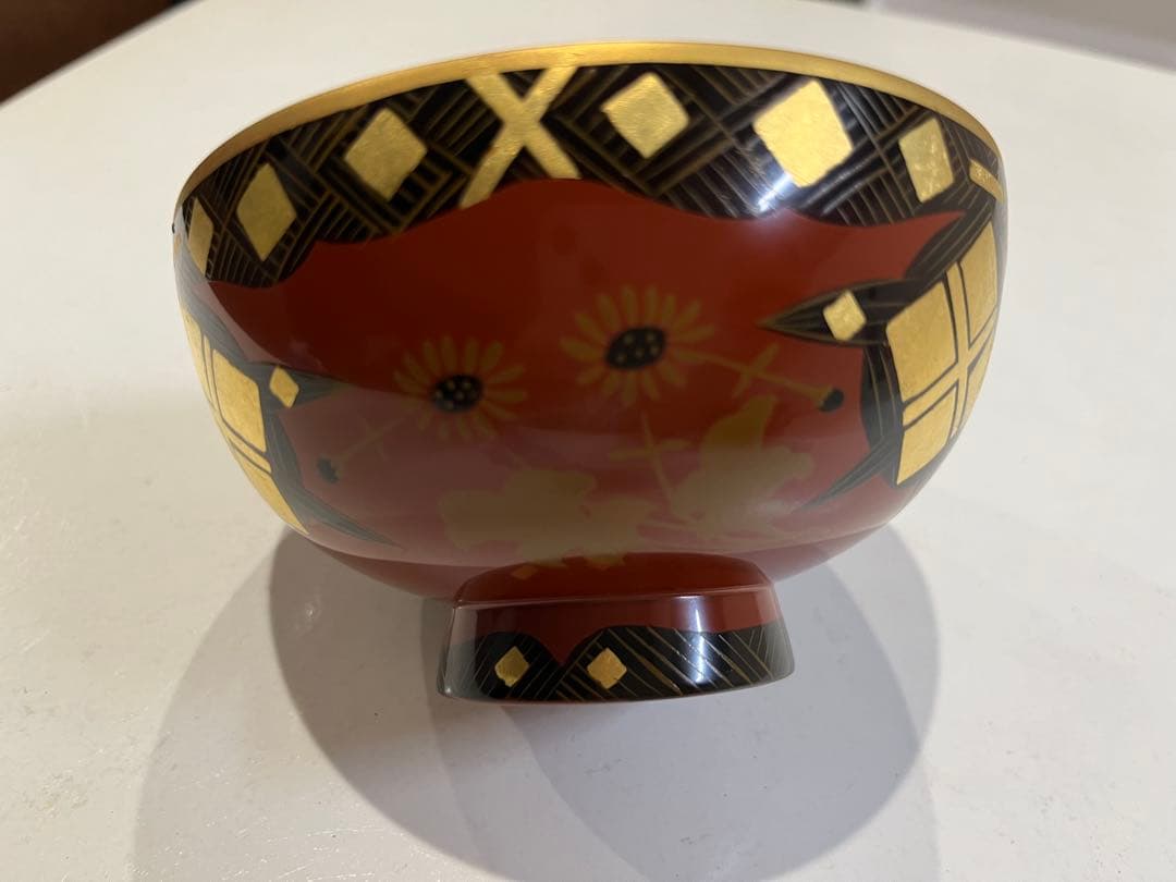 吸物椀　輪島塗木製　金箔　秀衡模様　浄法寺　蒔絵【写真の確認をお願いします】