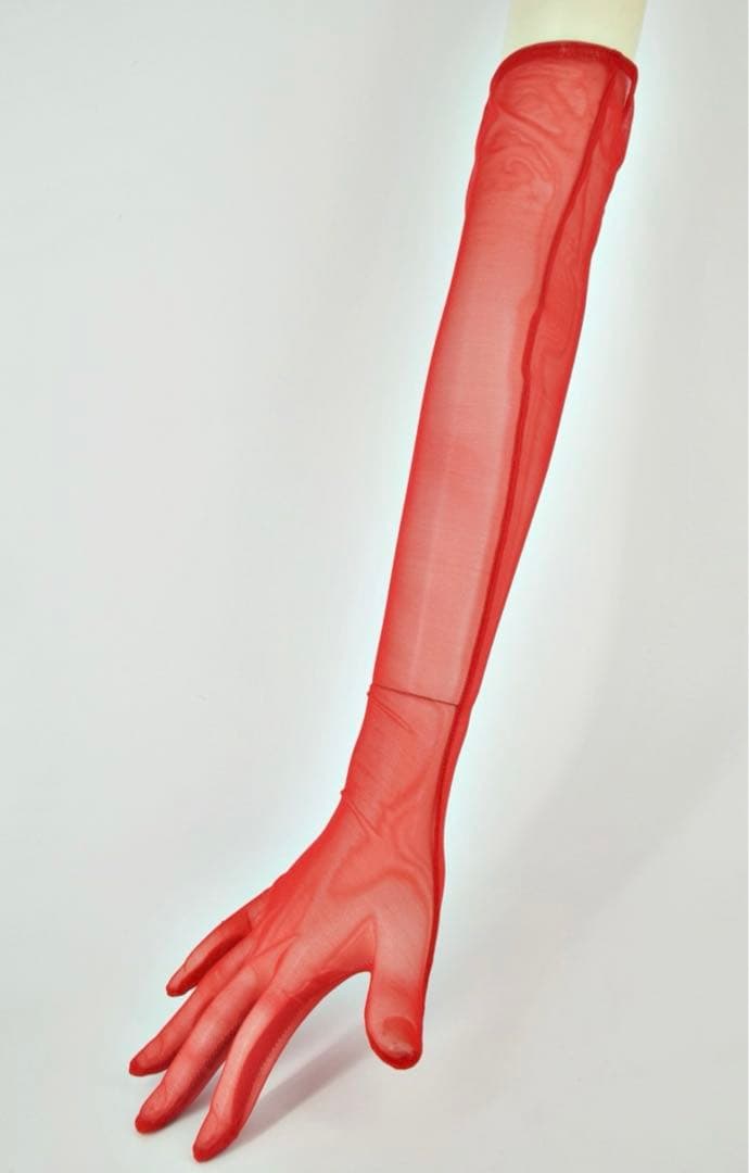 【値下げ】社交ダンス　グローブ　　手袋　赤　石付き　タカダンス