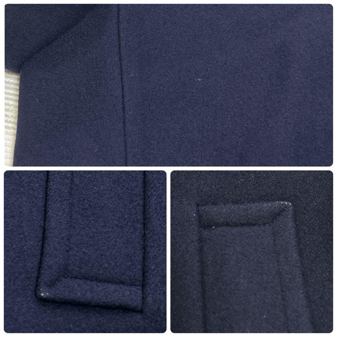 美品❤︎バーバリーズ 白タグ 金ボタン 紺 ピーコート ウール ダブルブレスト M