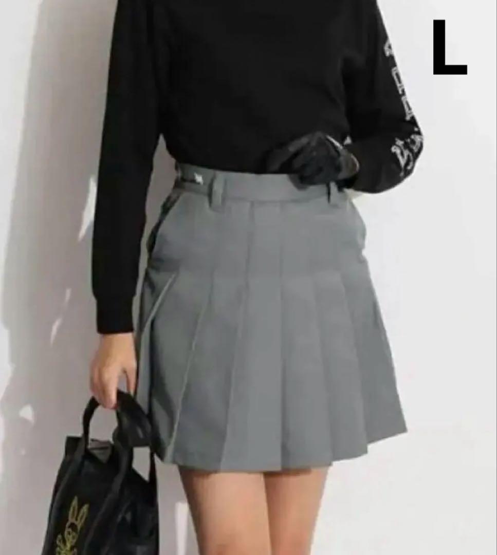 【NEW ERA】 ニューエラ ゴルフ 紺野ゆりコラボ スカート グレー L