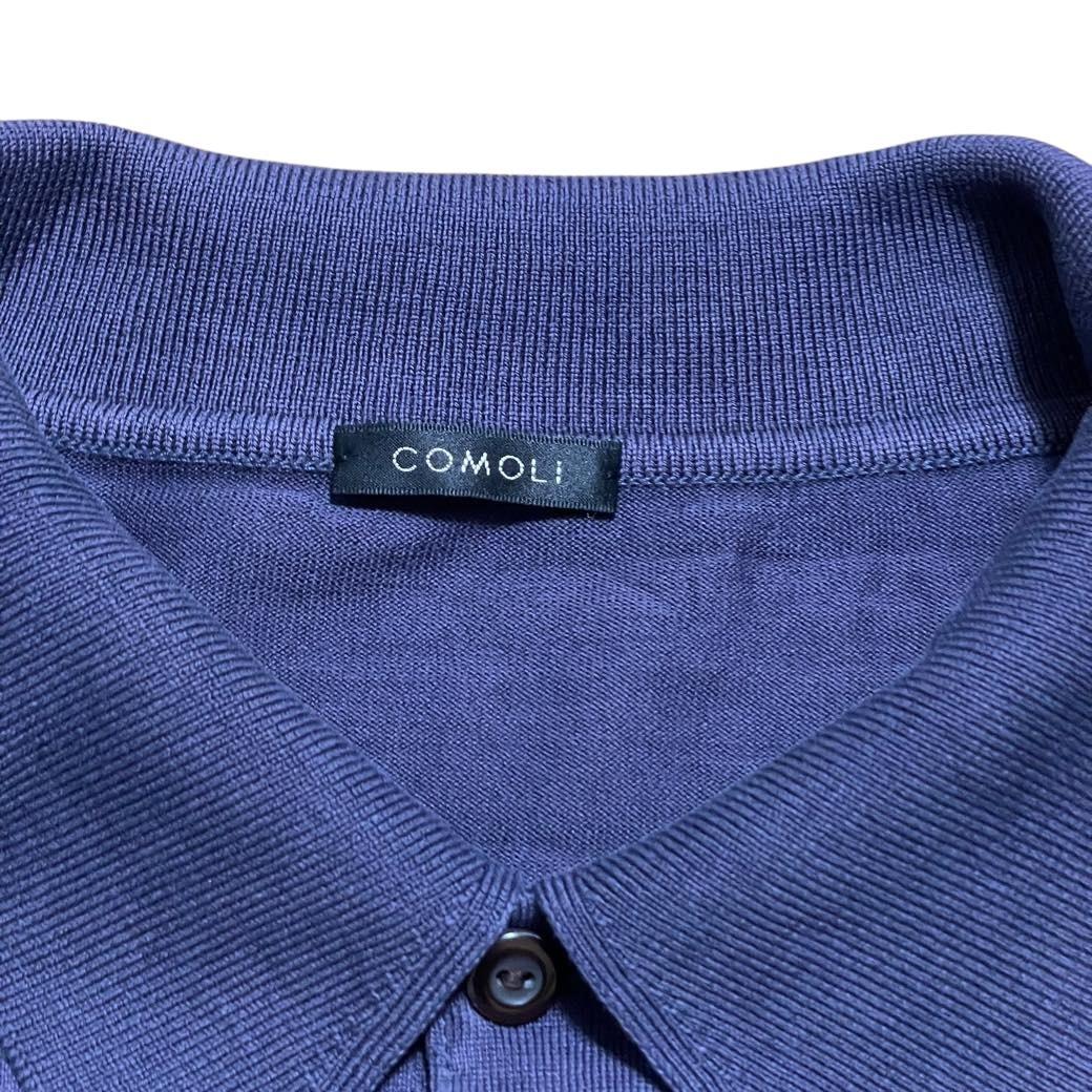 COMOLI コモリ X01-06023 18G 長袖ニットポロ