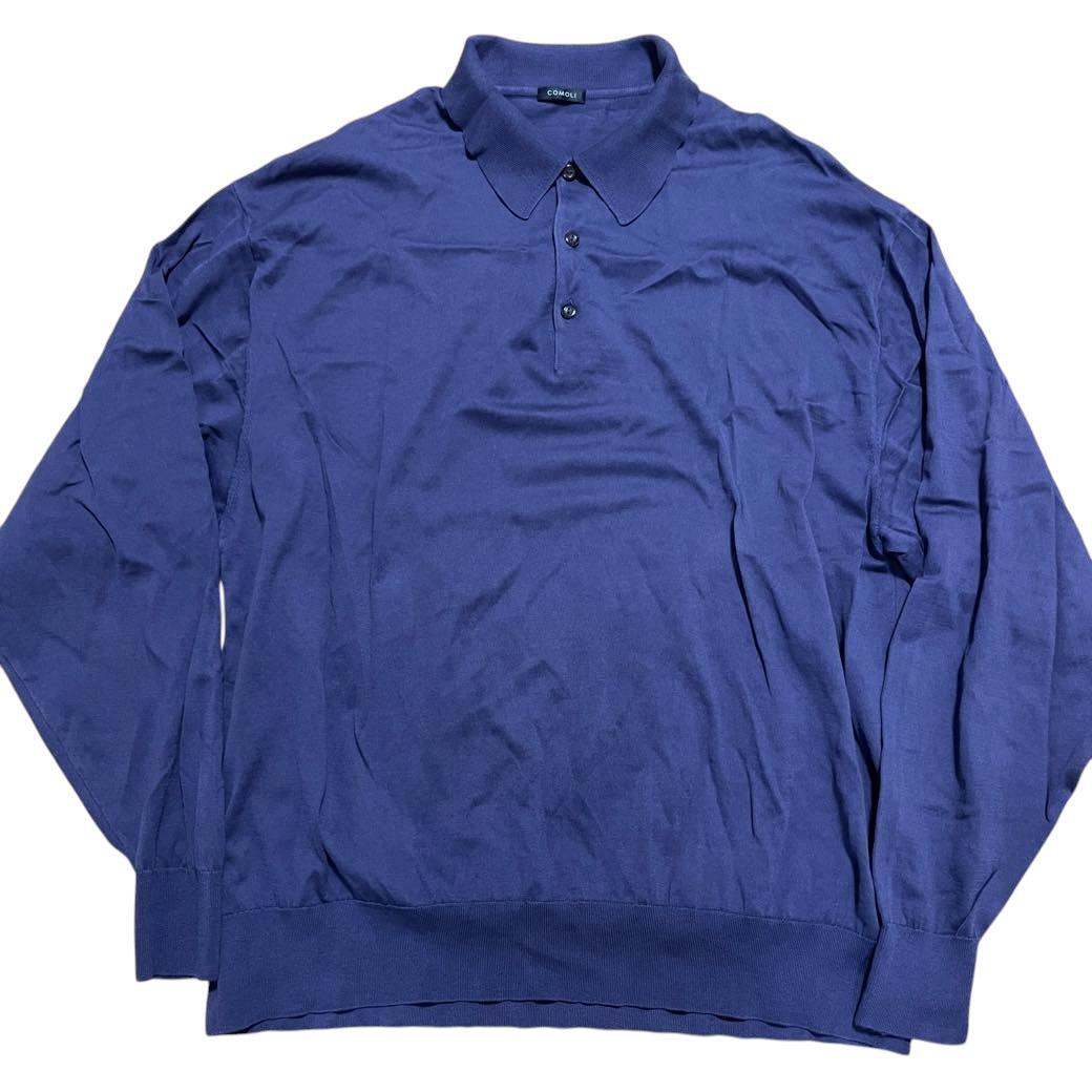 COMOLI コモリ X01-06023 18G 長袖ニットポロ