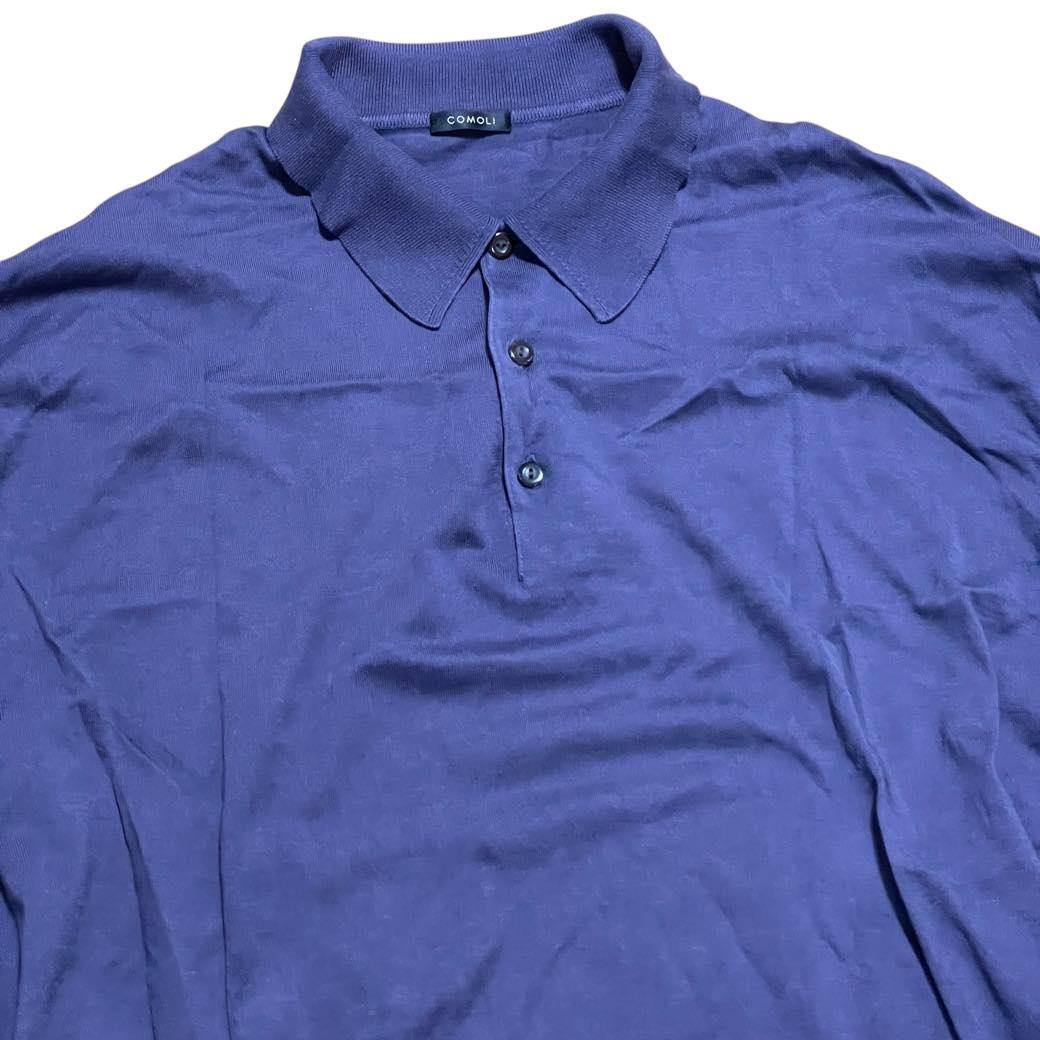 COMOLI コモリ X01-06023 18G 長袖ニットポロ